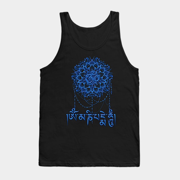 Om mani padme hum - blue Tank Top by Lucia